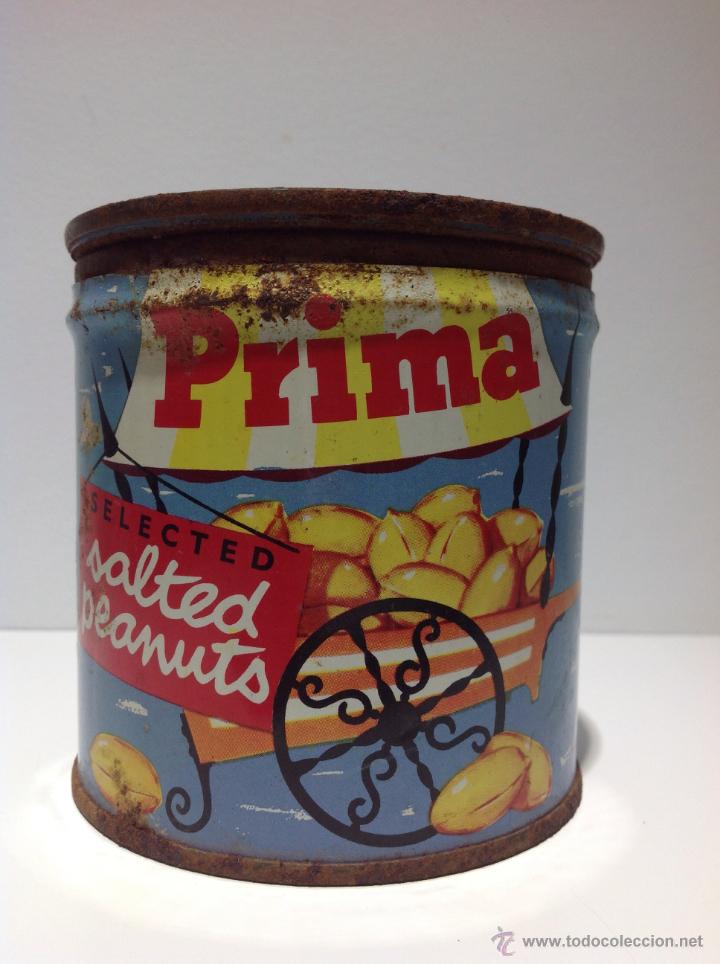 Cajas y cajitas met&aacute;licas: ANTIGUA LATA DE PRIMA SALTED PEANUTS - Foto 1