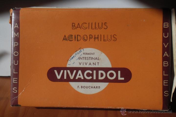 Cajas y cajitas met&aacute;licas: ANTIGUA CAJA DE 24 AMPOLLAS VIVACIDOL - LABORATORIOS F. BOUCHARD - FRANCIA