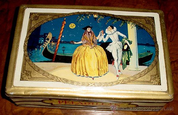Caixas e caixinhas met&aacute;licas: ANTIGUA CAJA DE HOJALATA LITOGRAFIADA CON PUBLICIDAD DE LA FABRICA DE DULCES GASCH DE BARCELONA - IM