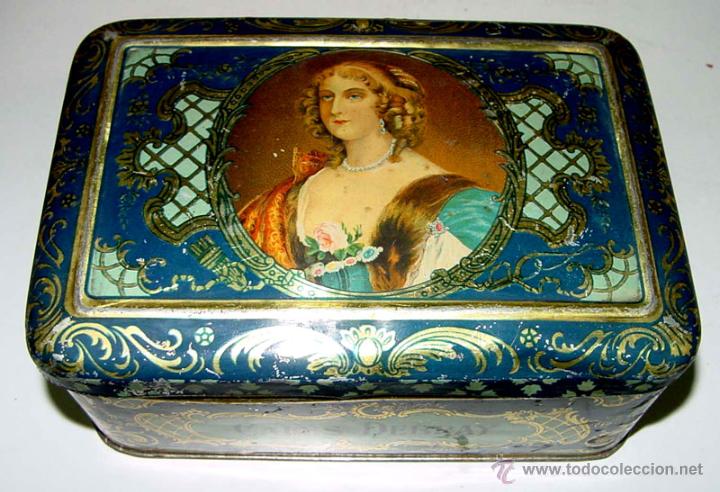 Casse e cassette metalliche: ANTIGUA CAJA DE HOJALATA LITOGRAFIADA CON PUBLICIDAD DE CAFES DEBRAY - LITOGRAFIA DE G. DE ANDREIS (