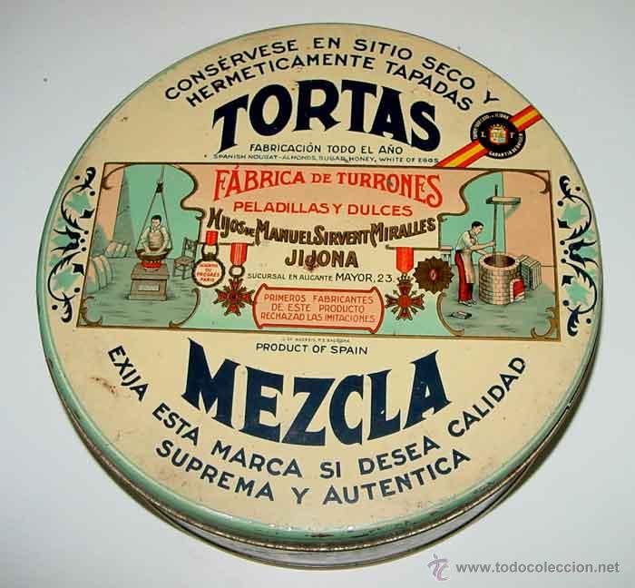 Blechdosen und Kisten: ANTIGUA CAJA DE HOJALATA LITOGRAFIADA CON PUBLICIDAD DE TORTAS TECLO, DE G.  DE ANDREIS BADALONA - E