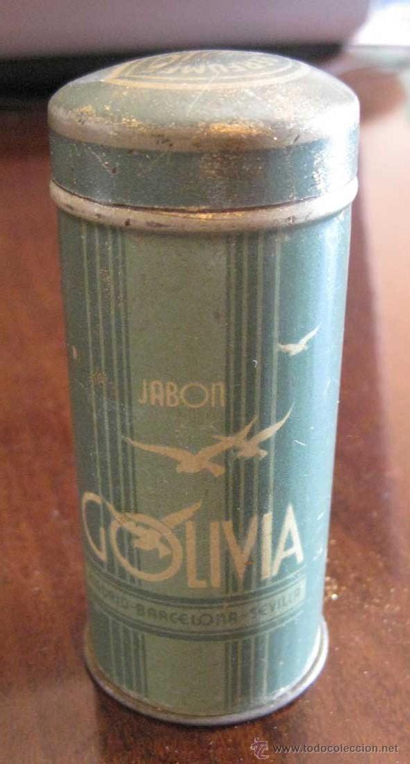 Blechdosen und Kisten: ANTIGUA CAJA DE HOJALATA CON PUBLICIDAD DE JABON DE AFEITAR GOLIVIA