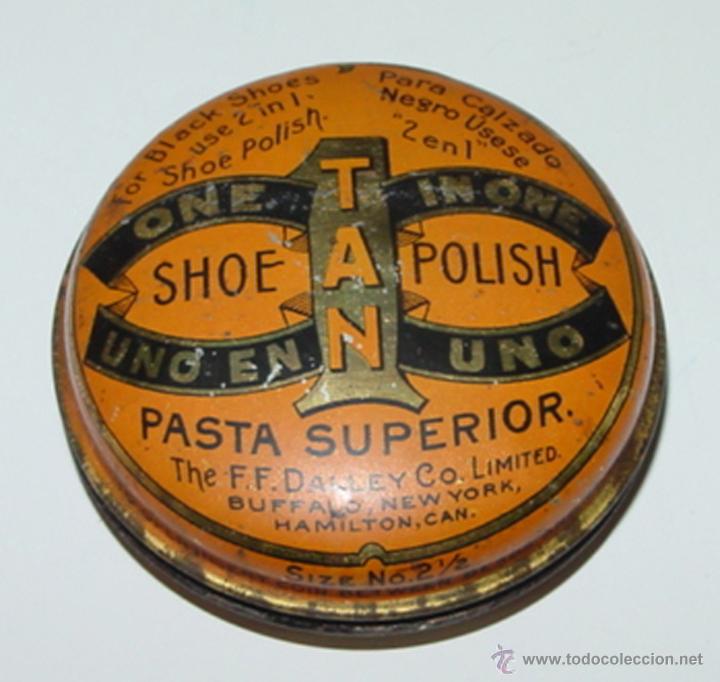 Blechdosen und Kisten: ANTIGUA CAJA DE HOJALATA LITOGRAFIADA CON PUBLICIDAD DE SHOE POLISH ONE IN ONE - UNO EN UNO - PASTA