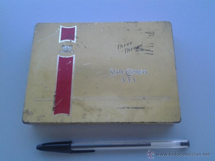 Cajas y cajitas met&aacute;licas: Cajita tabaco State Express 333. - Foto 1