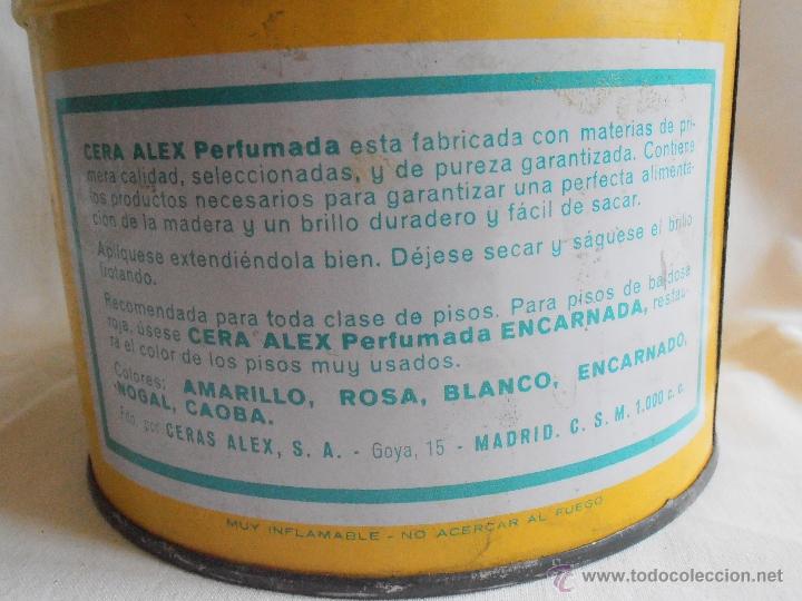 Cajas y cajitas met&aacute;licas: BOTE LATA CERA PERFUMADA ALEX AMARILLA 1000 CC - Foto 3