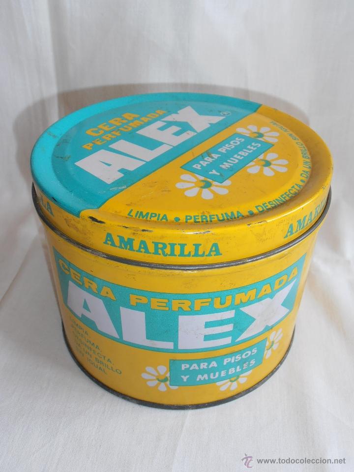 Cajas y cajitas met&aacute;licas: BOTE LATA CERA PERFUMADA ALEX AMARILLA 1000 CC - Foto 4