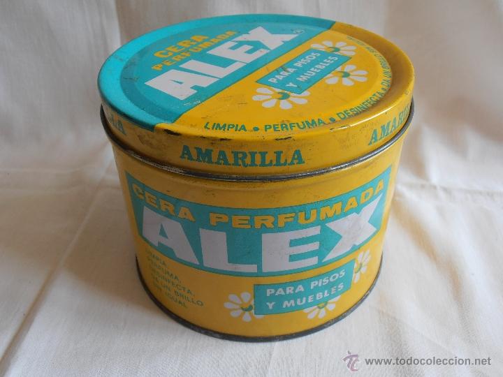 Cajas y cajitas met&aacute;licas: BOTE LATA CERA PERFUMADA ALEX AMARILLA 1000 CC - Foto 5
