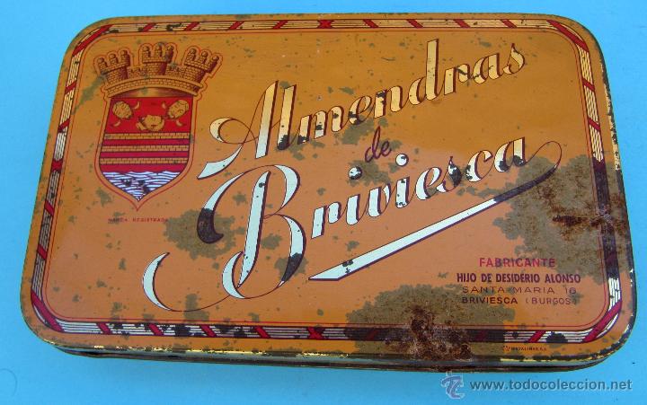 Cajas y cajitas met&aacute;licas: CAJA METALICA ALMENDRAS DE BRIVIESCA. FABRICANTE HIJO DE DESIDERIO ALONSO. METALINAS, S. A.