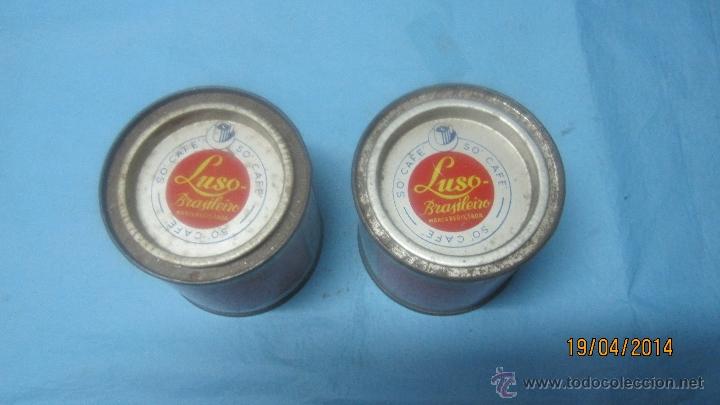 Cajas y cajitas met&aacute;licas: ANTIGUO BOTE LATA CAFE LUSO BRASILEIRO TORREFACTO, LUSITANIA