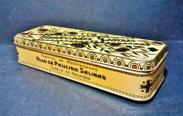 Cajas y cajitas met&aacute;licas: Caja de Mantecadas Salinas. - Foto 2