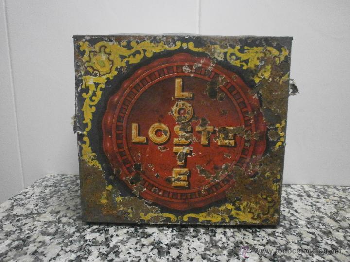 Boxes and metal boxes: ANTIGUA CAJA METALICA GALLETAS LOSTE