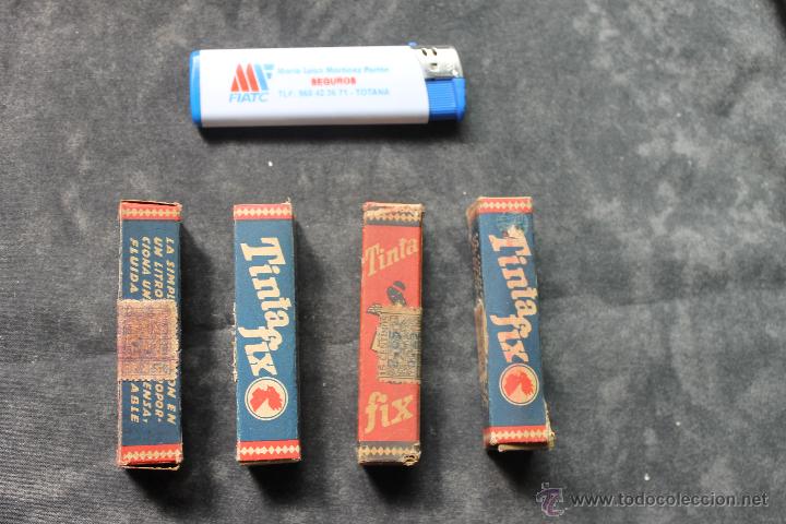 Bo&icirc;tes et petites bo&icirc;tes m&eacute;talliques: LOTE 4 CAJITAS DE TINTA FIX, MANUFACTURAS BALLARIN BARCELONA UNA CON POLVOS