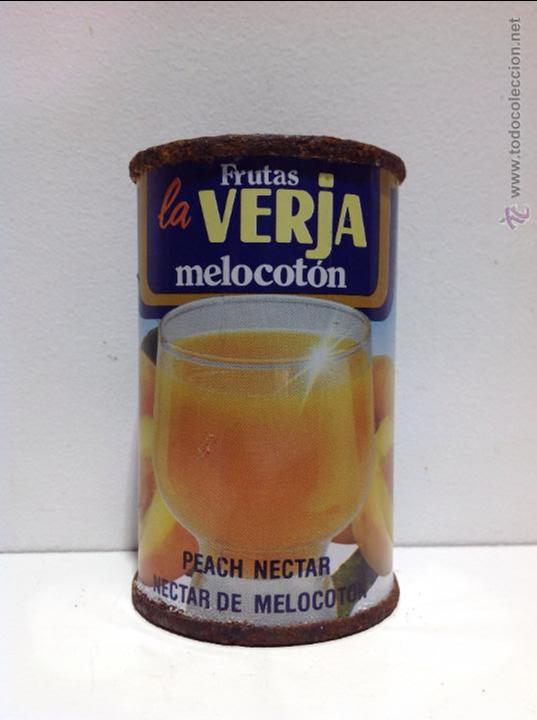 Caixas e caixinhas met&aacute;licas: ANTIGUA LATA DE ZUMOS * LA VERJA * CEHEGIN ( MURCIA)