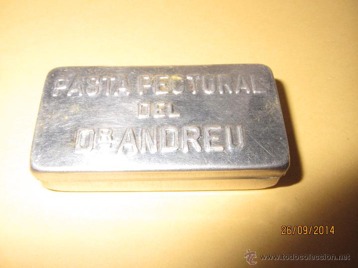 Cajas y cajitas met&aacute;licas: Antigua Cajita de Pasta Pectoral del Dr. ANDREU - A&ntilde;o 1910-20s.