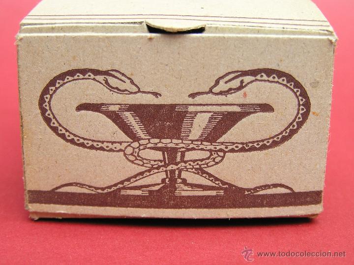 Cajas y cajitas met&aacute;licas: CAJITA FARMACIA . Cart&oacute;n serigrafiado. Primera mitad S. XX.
