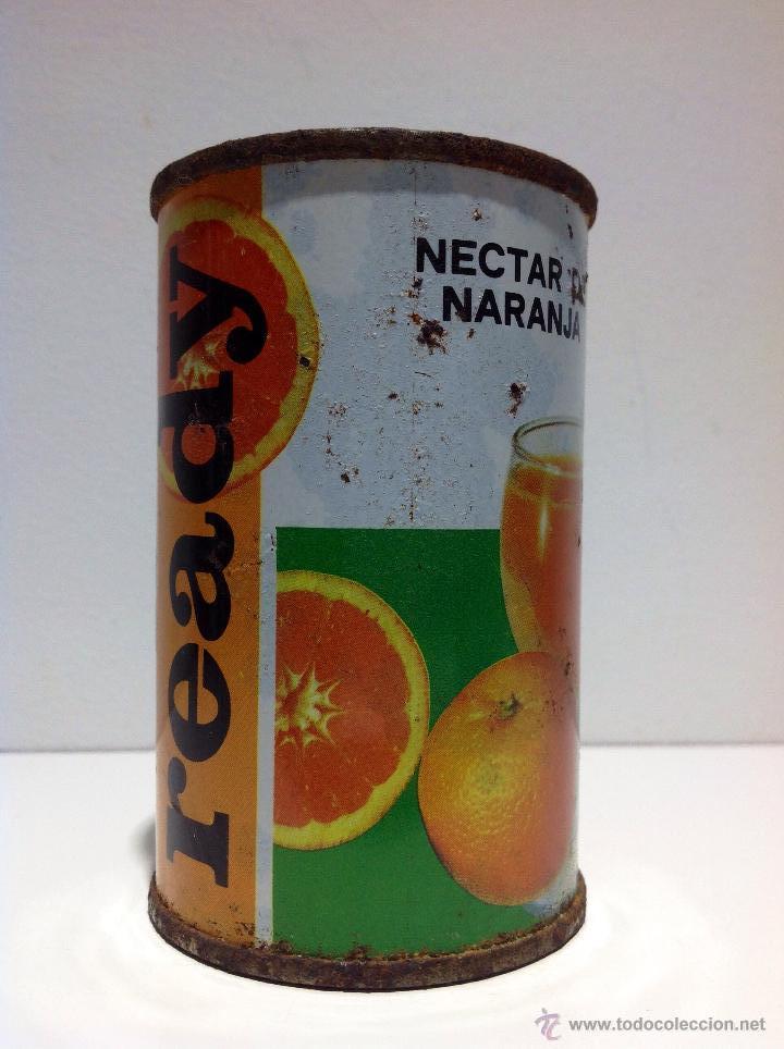 Casse e cassette metalliche: ANTIGUO BOTE ENVASE READY DE N&Eacute;CTAR DE NARANJA,MU&Ntilde;OZ Y CIA (MURCIA)