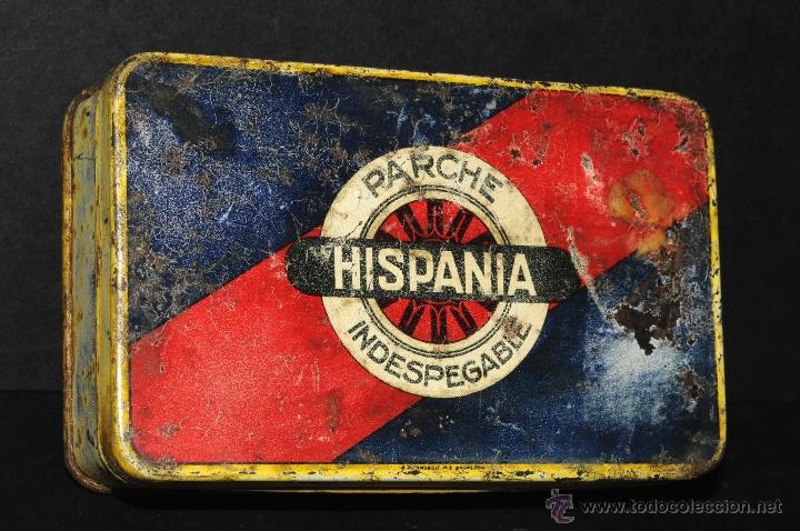 Cajas y cajitas met&aacute;licas: CAJA METALICA PARCHE HISPANIA INDESPEGABLE