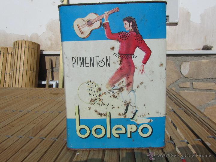 Cajas y cajitas met&aacute;licas: LATA DE PIMENTON BOLERO - Foto 3