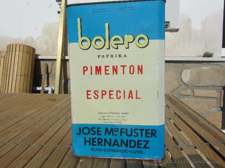 Cajas y cajitas met&aacute;licas: LATA DE PIMENTON BOLERO - Foto 4