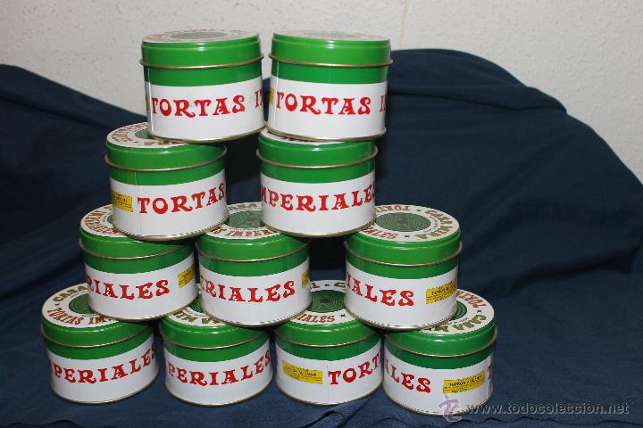 Cajas y cajitas met&aacute;licas: 10 CAJAS METALICAS TORTAS IMPERIALES, CONFITERIA CASA MIRA, MADRID. ANTIGUAS