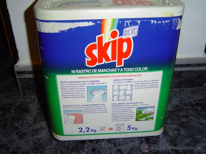 Cajas y cajitas met&aacute;licas: ANTIGUO TAMBOR DE DETERGENTE SKIP - Foto 2