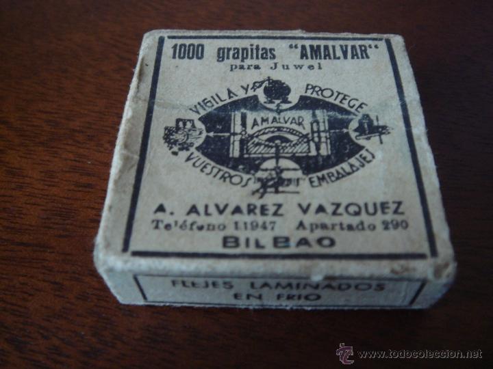 Cajas y cajitas met&aacute;licas: ANTIGUA CAJITA  GRAPITAS  AMALVAR  BILBAO