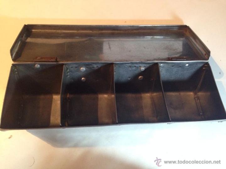 antigua caja portamonedas de taxista en acero i - Compra venta en  todocoleccion