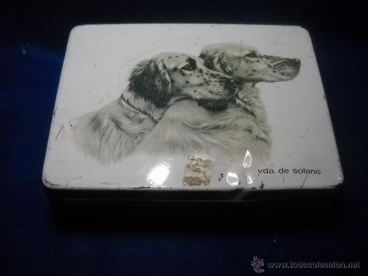 Cajas y cajitas met&aacute;licas: CAJA VDA. DE SOLANO - PERROS - Foto 1