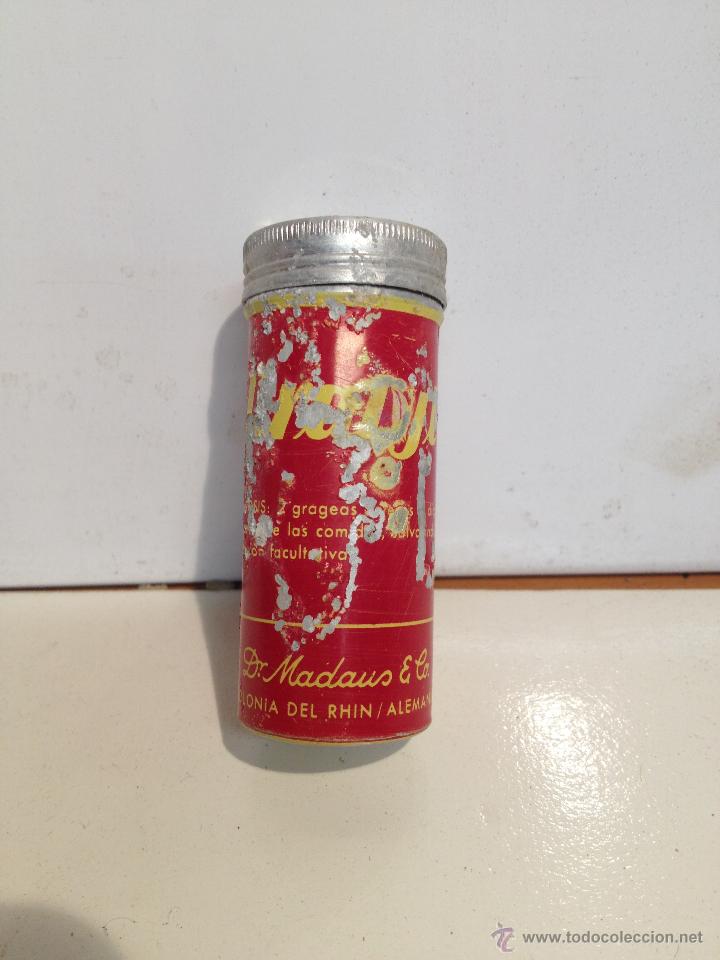 Cajas y cajitas met&aacute;licas: FRASCO GRAGEAS MADAUS (D) - Foto 1