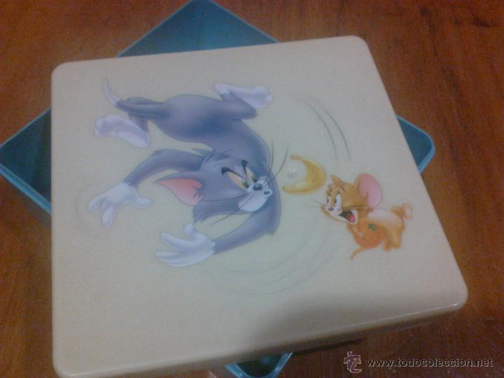 Cajas y cajitas met&aacute;licas: ANTIGUA CAJITA PLASTICO.TOM Y JERRY.VER FOTOS ADICIONALES.
