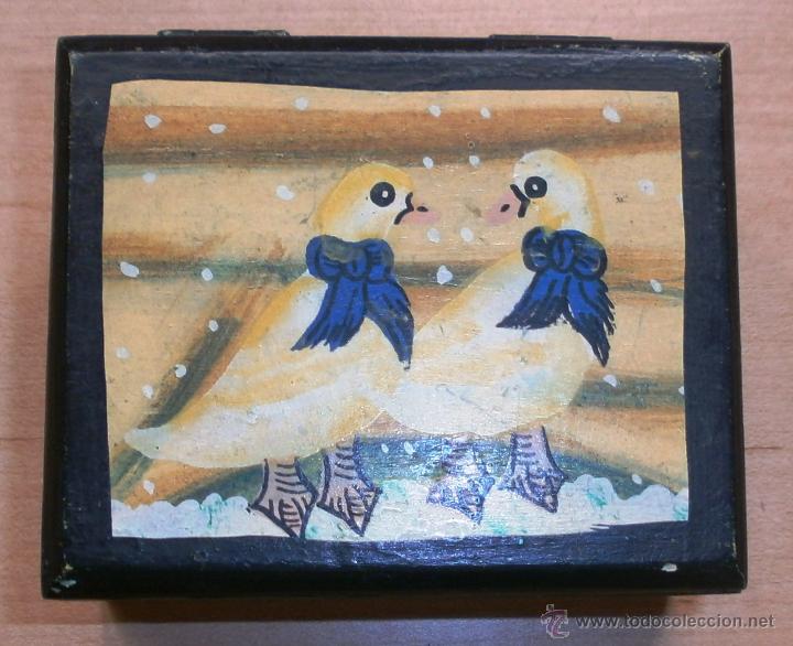 Caixas e caixinhas met&aacute;licas: Vintage - Caja madera pintada mano - Coleccionismo, Decoraci&oacute;n