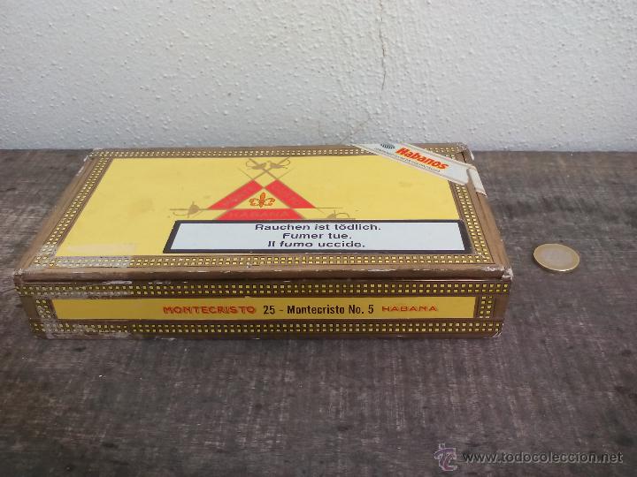 Cajas y cajitas met&aacute;licas: Caja vacia, de madera de Puros Monte Cristo Habanos. . Cigarros