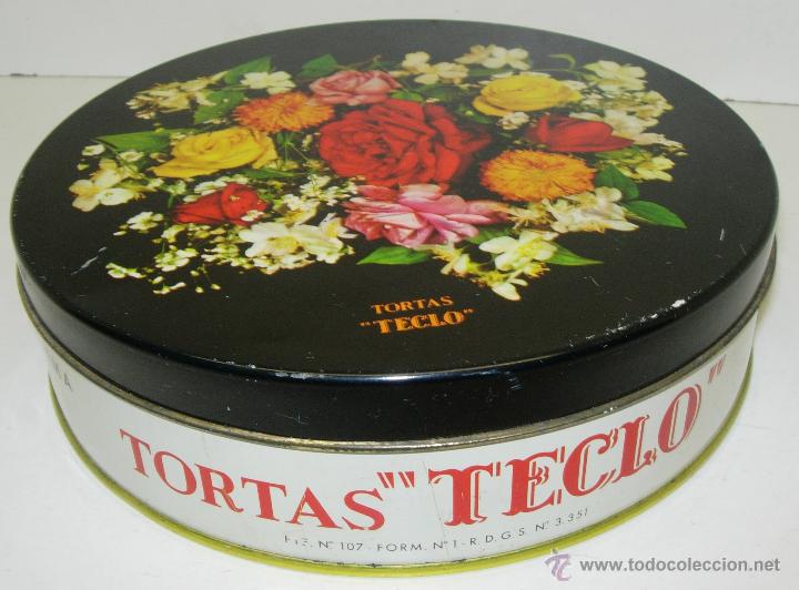 Cajas y cajitas met&aacute;licas: CAJA METALICA TORTAS TECLO JIJONA 20 cmts. di&aacute;metro