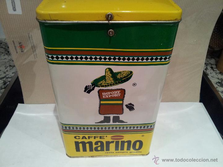 Cajas y cajitas met&aacute;licas: antigua lata de cafe caffe marino italia ver fotos