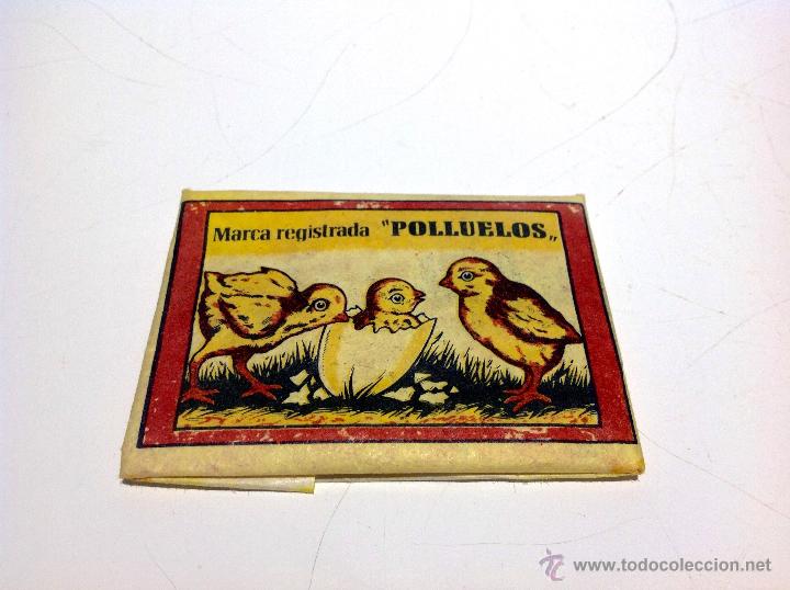 Bo&icirc;tes et petites bo&icirc;tes m&eacute;talliques: ANTIGUO SOBRE DE COLORANTE ALIMENTARIO * POLLUELOS * JORGE ROMERO , NOVELDA ( ALICANTE )