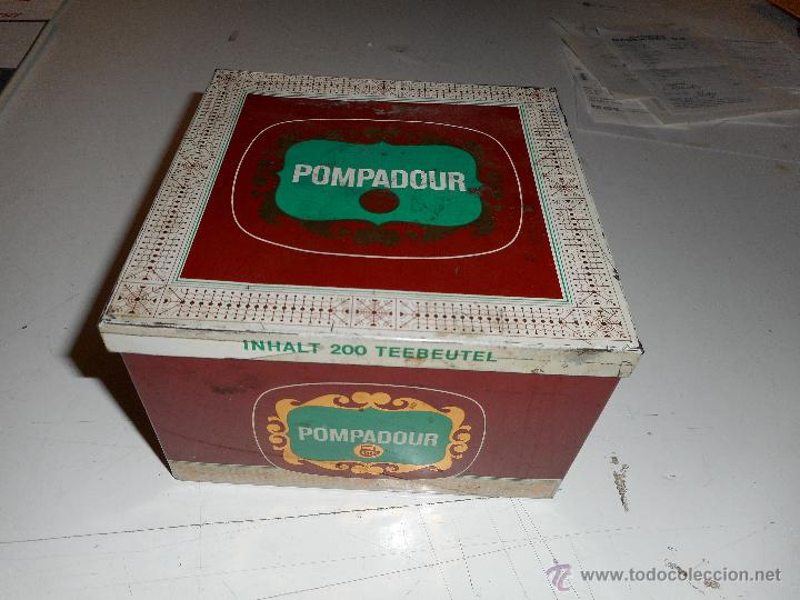 Boxes and metal boxes: Pompadour / Caja met&aacute;lica lat&oacute;n / 200 infusiones de manzanilla