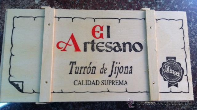 Blechdosen und Kisten: BONITA CAJA EN MADERA DE TURR&Oacute;N DE JIJONA EL ARTESANO a&ntilde;os 90