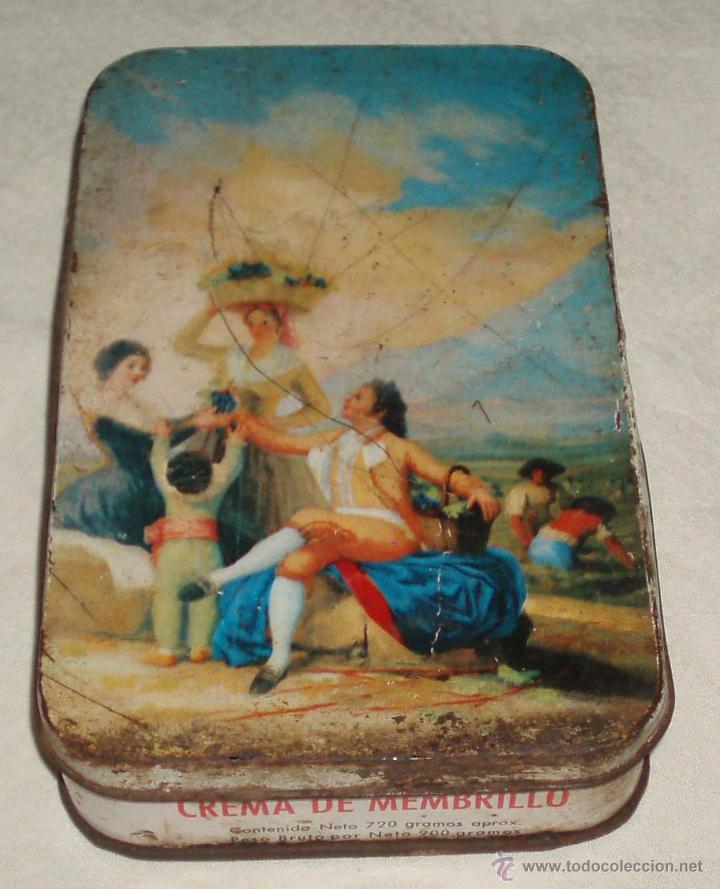 Cajas y cajitas met&aacute;licas: caja metalica de crema de membrillo antigua  Puente Genil