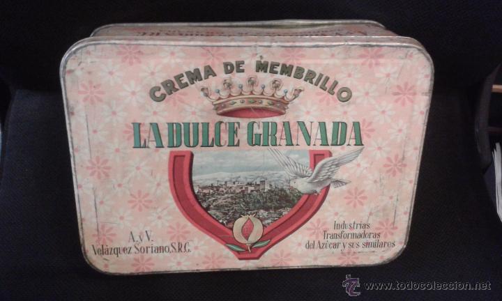 Cajas y cajitas met&aacute;licas: CAJA METALICA MEMBRILLO LA DULCE GRANADA A Y V VELAZQUEZ Y SORIANO