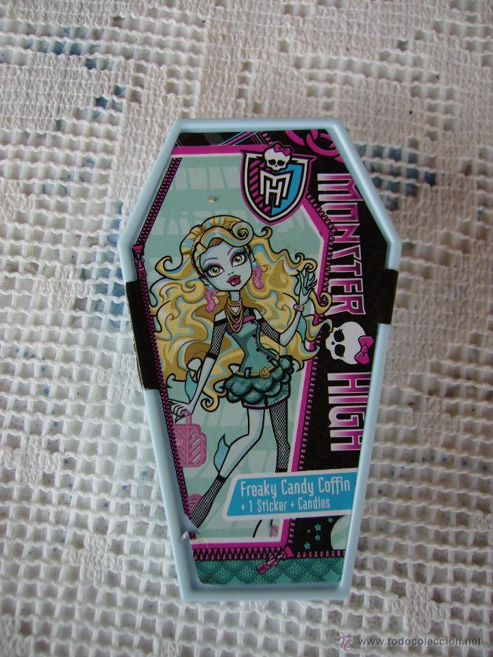 Cajas y cajitas met&aacute;licas: **CAJITA DE CARAMELOS CON FORMA DE ATAUD DE,---MONSTER HIGH---(10 x 6 x 2,5 cm)**PARA COLECCION!!