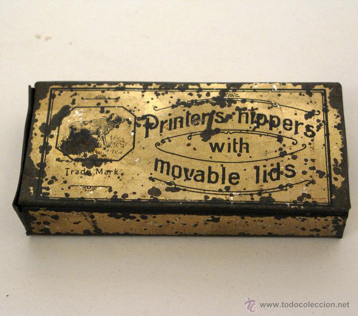 Boxes and metal boxes: Antigua caja de hojalata PRINTER&rsquo;S NIPPERS.