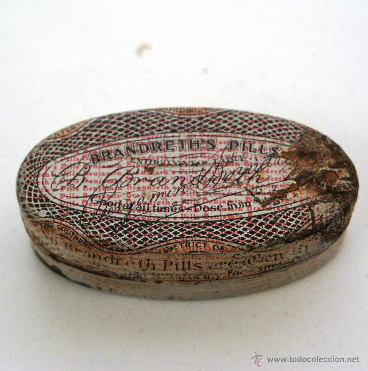 Boxes and metal boxes: Antigua cajita de lata de Brandreth&rsquo;s pills. Pastillas. Medicina. Medicamento.
