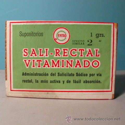 Caixas e caixinhas met&aacute;licas: caja antigua supositorios sal&iacute; rectal vitaminado cajita farmacia