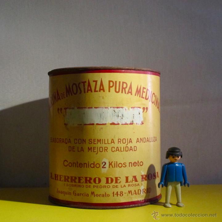 Caixas e caixinhas met&aacute;licas: mostaza medicinal extra caja lata chapa antigua