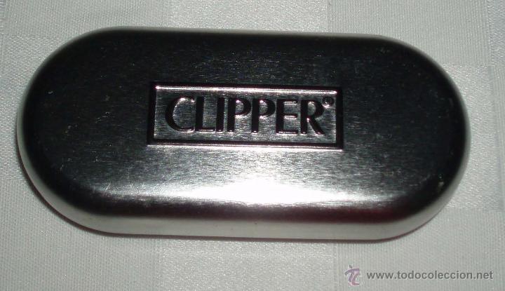 Mechero Clipper metalico con caja
