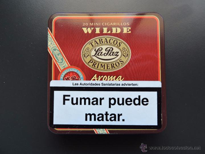 Blechdosen und Kisten: Caja Met&aacute;lica de Tabaco - 20 mini cigarrillos WILDE - Tabacos Primeros La Paz