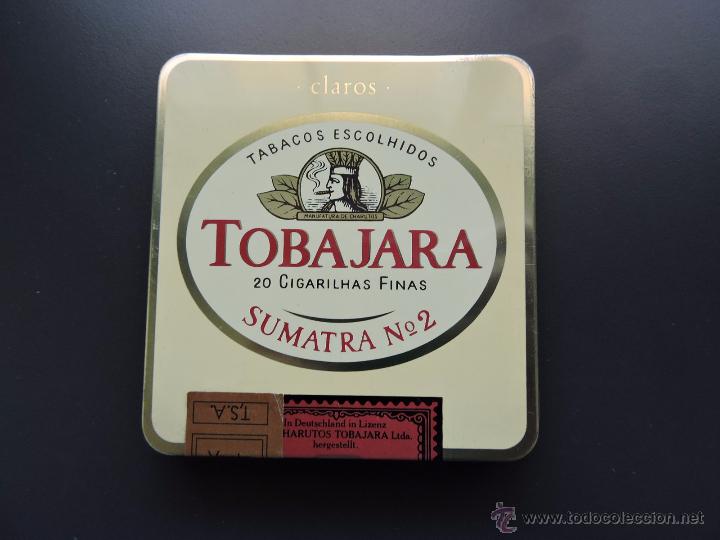 Blechdosen und Kisten: Caja Met&aacute;lica de Tabaco - 20 cigarrillos finos TOBAJARA - Sumatra n&uacute;mero 2