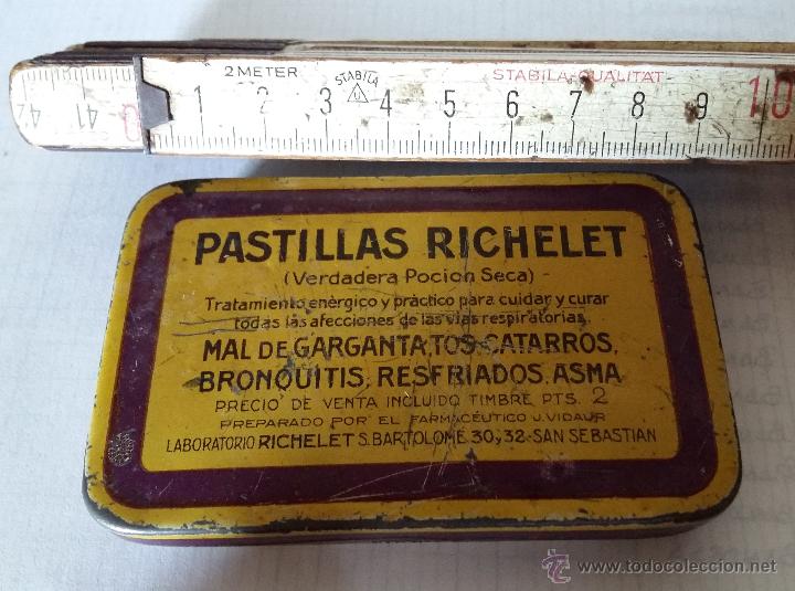 Boxes and metal boxes: Caja de pastillas Richelet