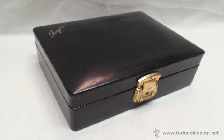 Cajas y cajitas met&aacute;licas: ANTIGUA CAJA JOYERO VACIA CON DOBLE BANDEJA INTERIOR DE LOS A&Ntilde;OS 60