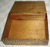 Cajas y cajitas met&aacute;licas: caja costurero de madera pintada a mano - Foto 2